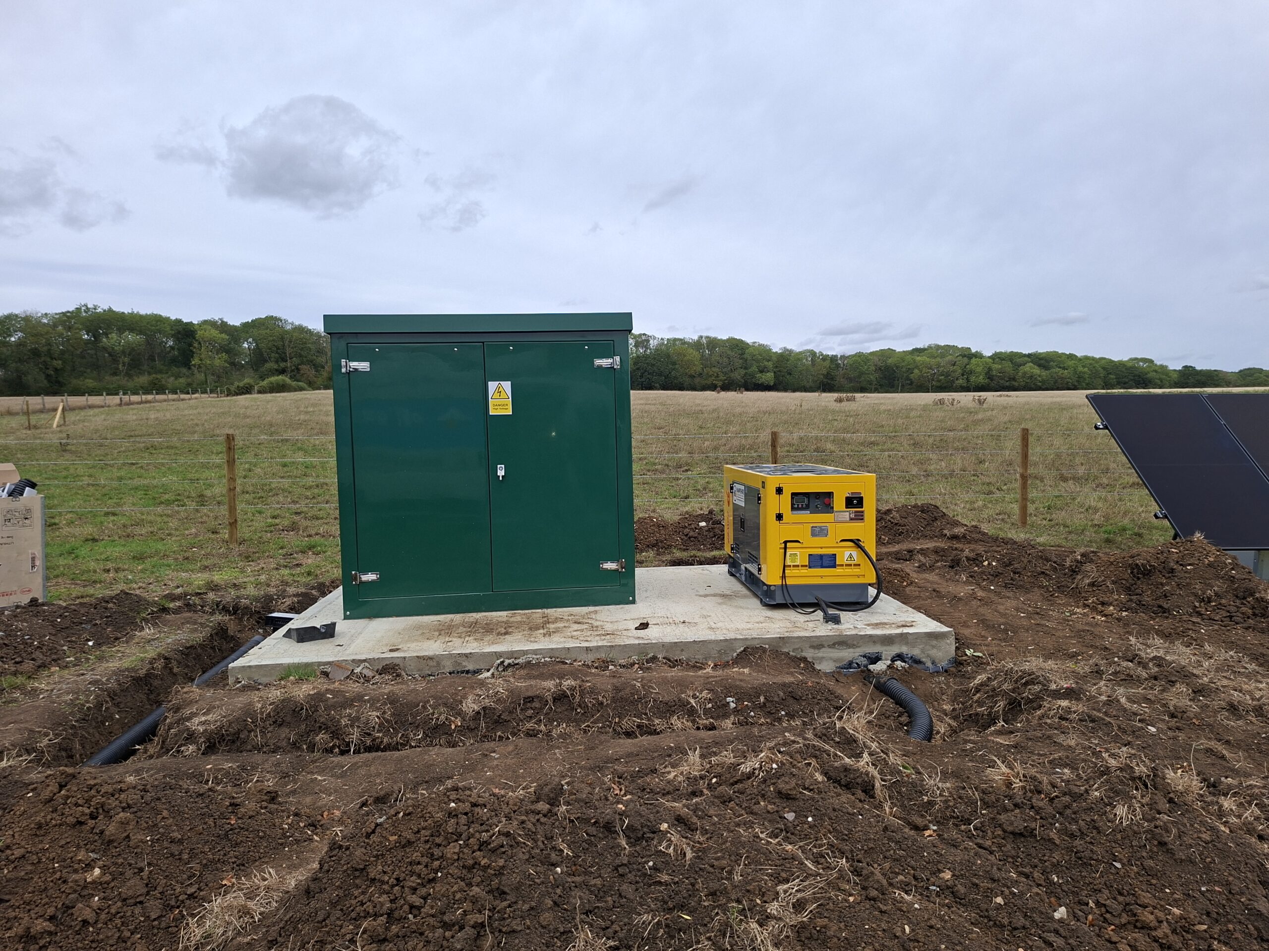 GRP plant room enclosure and standby generator
